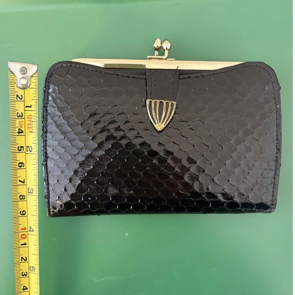 Vintage 1950s Snakeskin Clutch Coin Purse Wallet New with Tags - Picture 7 of 10